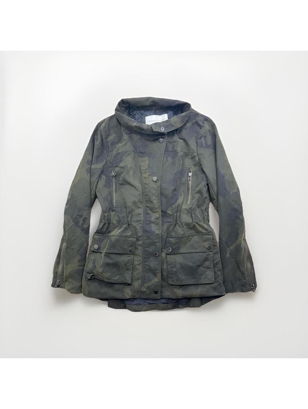 Veronica Beard Utility Jacket Women's Size 4 Military Army Green Made In USA
